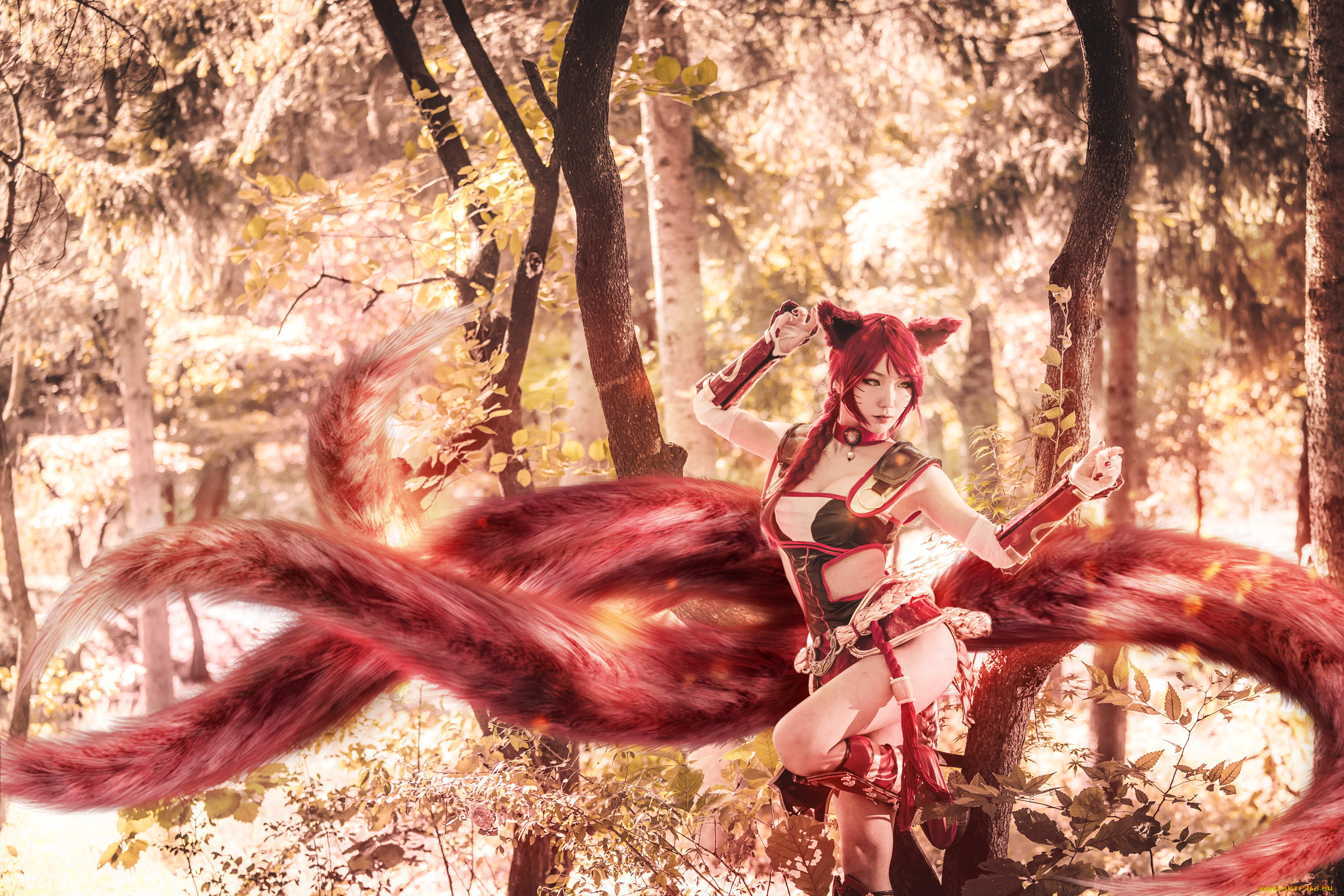 , cosplay , , , , , fox, fire, ahri, league, of, legends, pion, asian, girl, cosplay